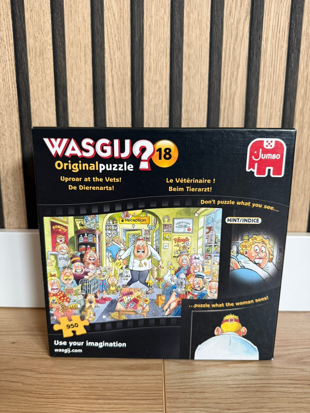 Wasgij? Original puzzel 18 - De Dierenarts! - 950 Stukjes., Ophalen of Verzenden, 500 t/m 1500 stukjes, Zo goed als nieuw, Legpuzzel