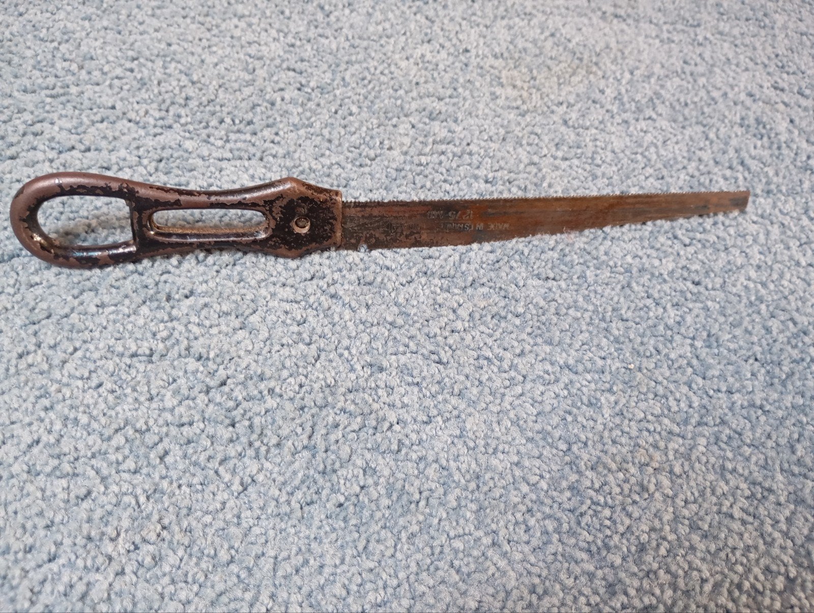 Vintage Sleutelgat zaagje oud Timmermans gereedschap, Antiek en Kunst, Ophalen of Verzenden