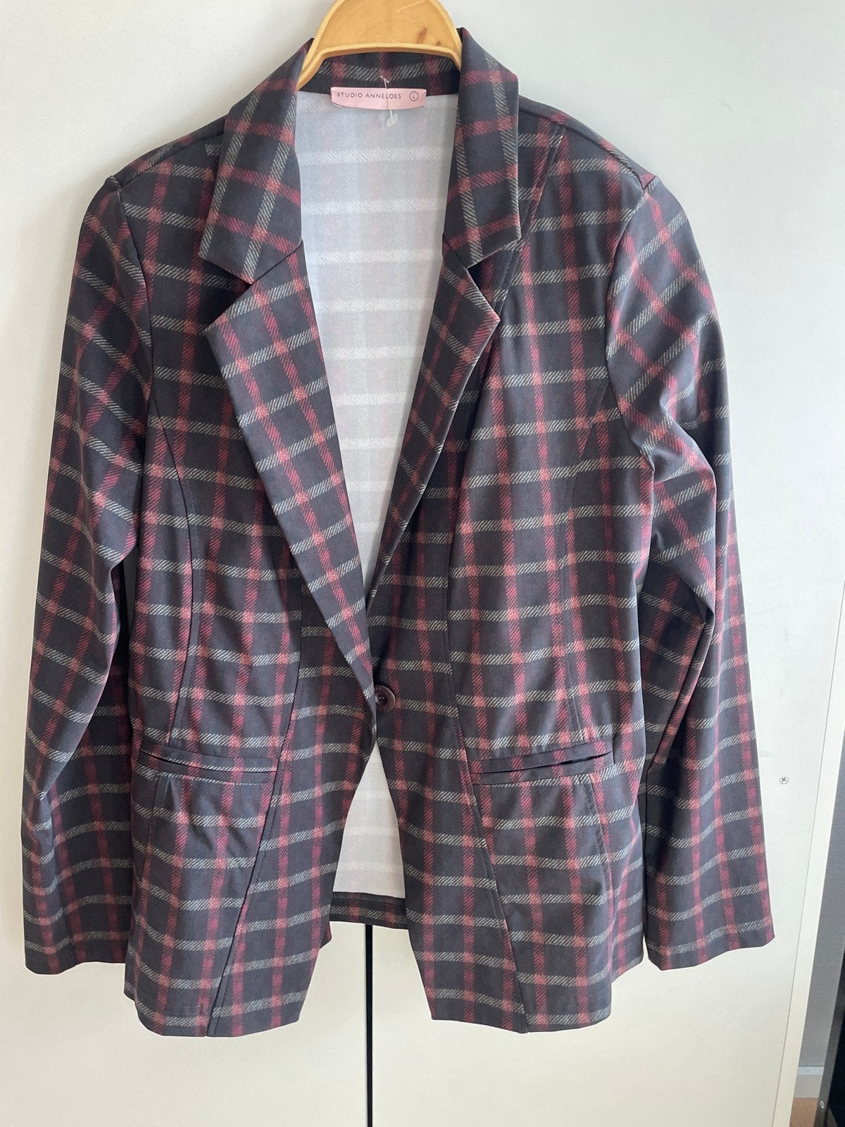 Studio Anneloes Blazer Maat L - Geruit Design, Meerkleurig, Maat 42/44 (L), Ophalen of Verzenden, Jasje