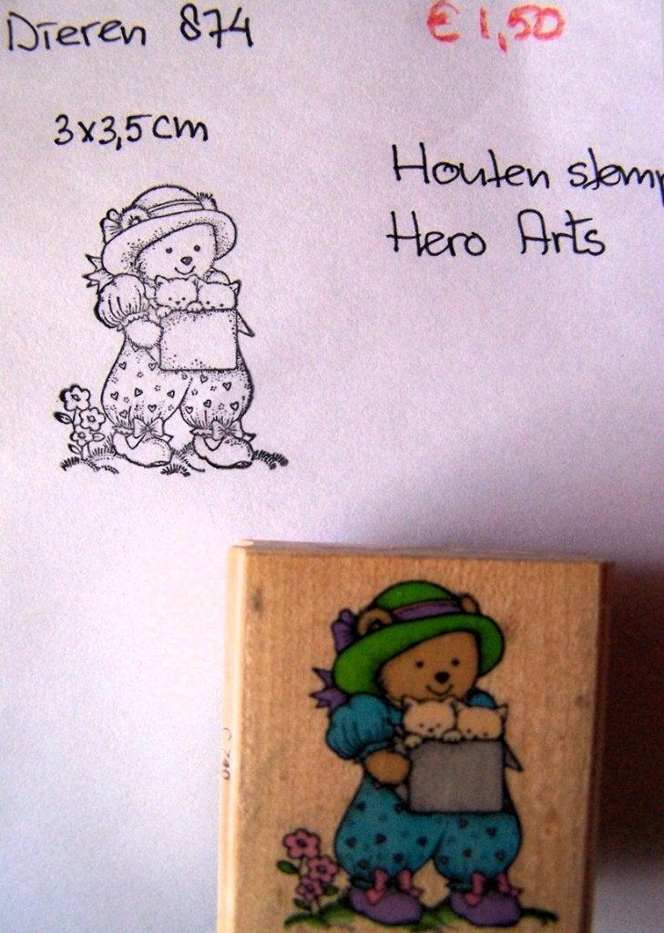 Dieren 874 Houten stempel, Ophalen of Verzenden, Gebruikt, Houten stempel