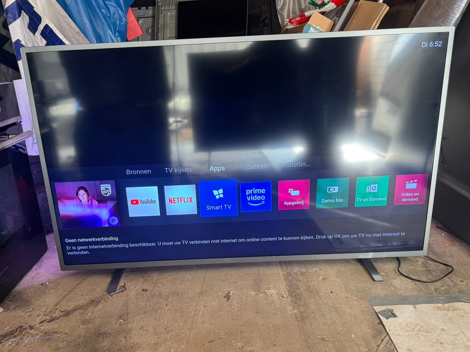 Philips 50 inch ambilight smart tv, Ophalen, Philips, LED, Zo goed als nieuw