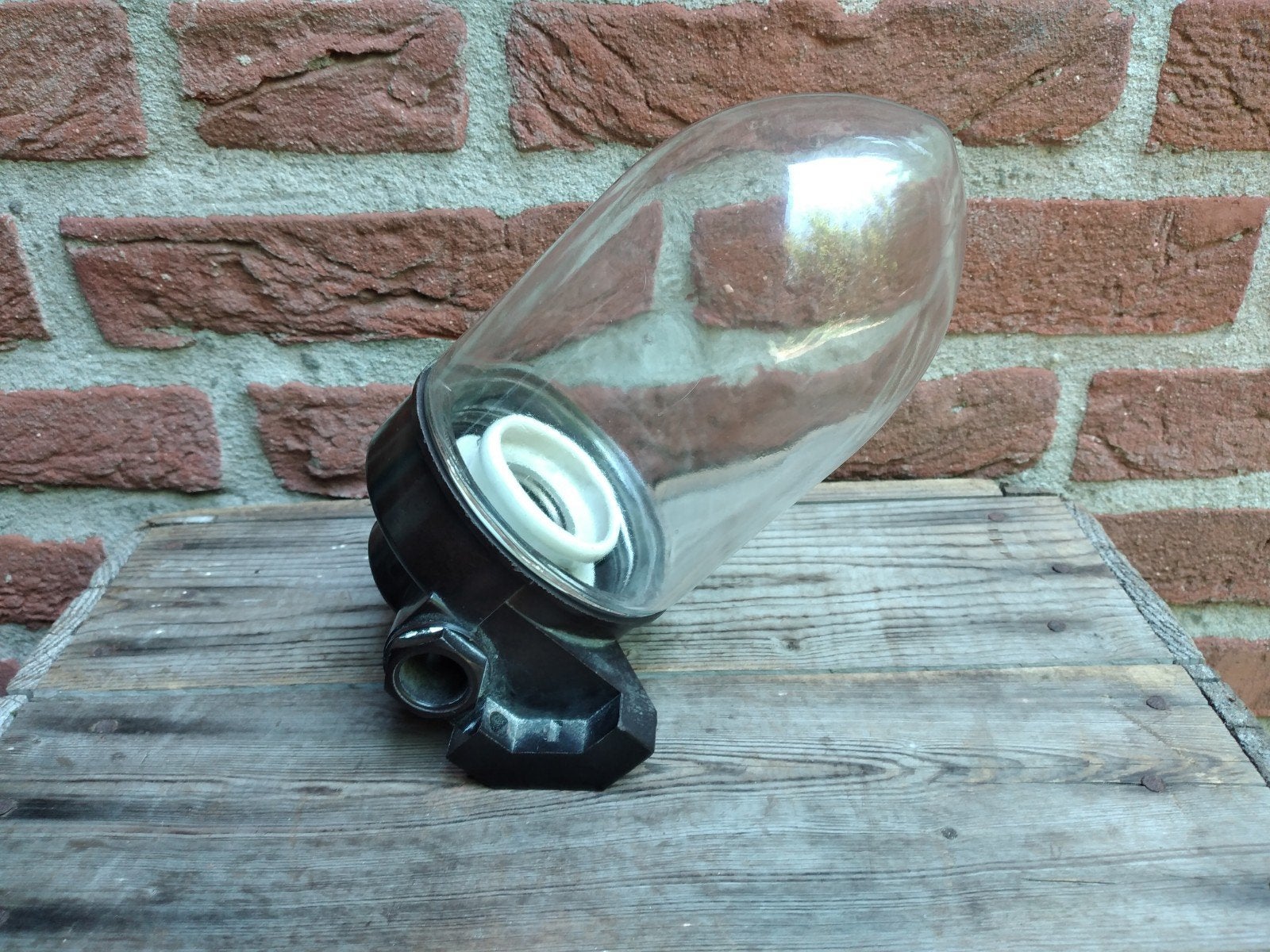 Antieke boeren stallamp schuurlamp buitenlamp, Ophalen of Verzenden