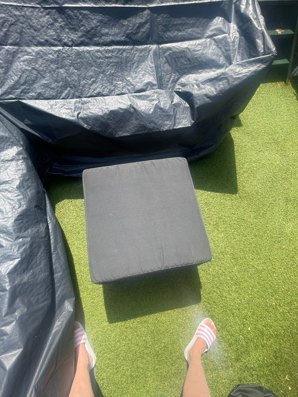 IKEA Applaro/Nammaro kussens 4 stuks donkergrijs 60x60cm, Ophalen, Gebruikt, Grijs, Vierkant