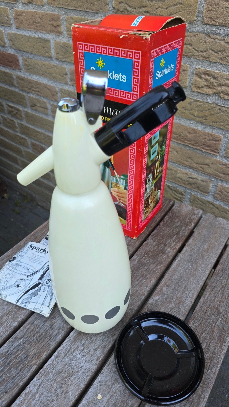 BOC soda sifon met doos, schaaltje, handleiding uit 1960-70, Verzamelen, Retro, Huis en Inrichting, Ophalen