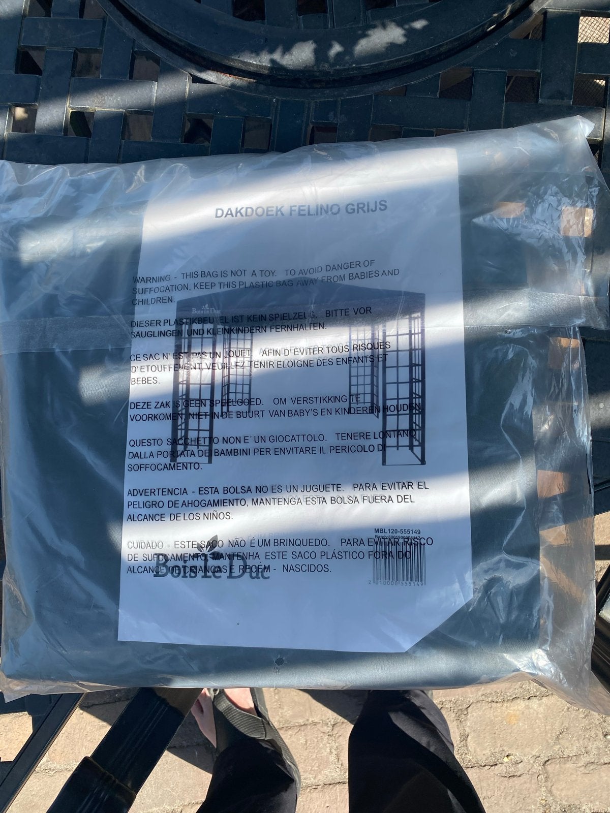 Dakdoek paviljoen cranenbroek Felino Grijs - Nieuw, Ophalen, Nieuw, Overige typen