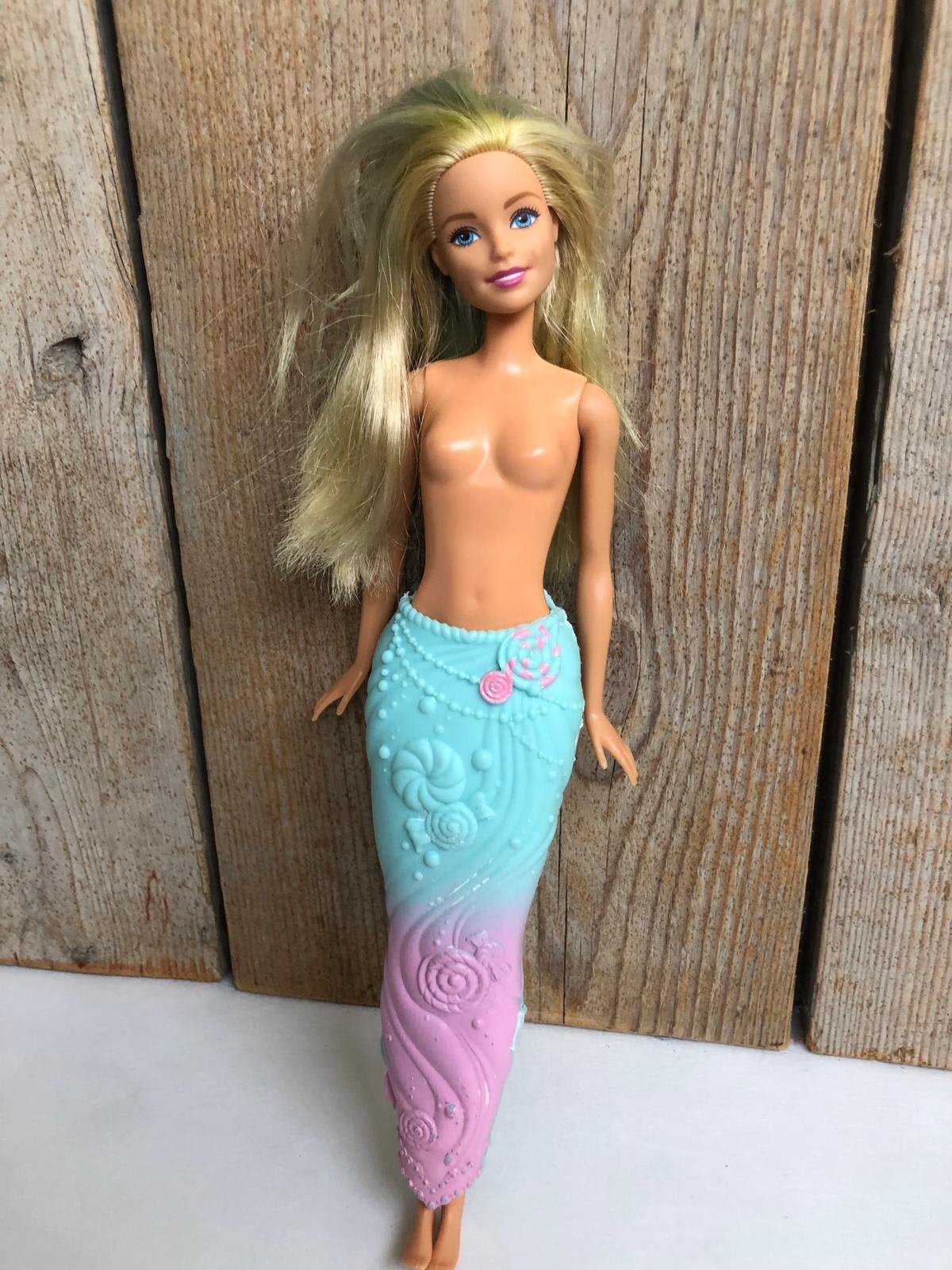 Pop met zeemeermin staart afneembaar, Ophalen of Verzenden, Zo goed als nieuw, Barbie