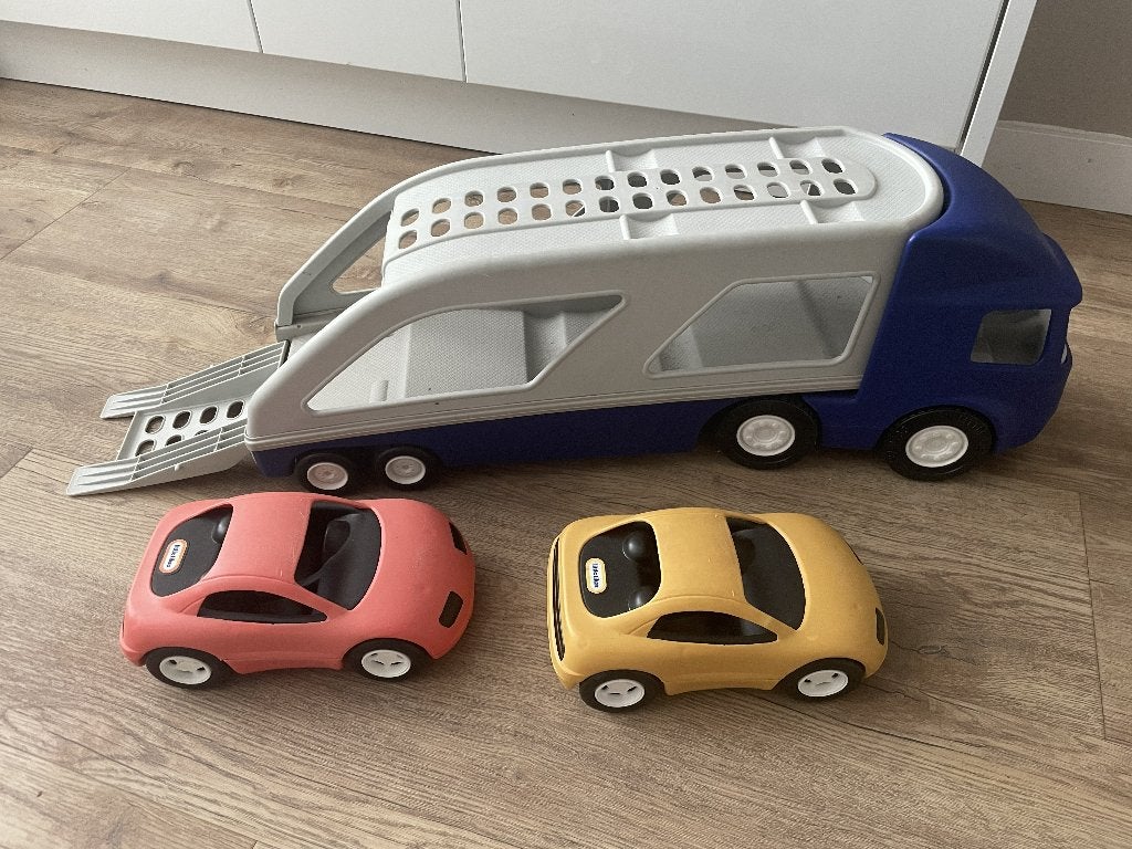 Little Tikes Autotransporter Vrachtwagen (Incl. 2 Auto's), Ophalen, Gebruikt
