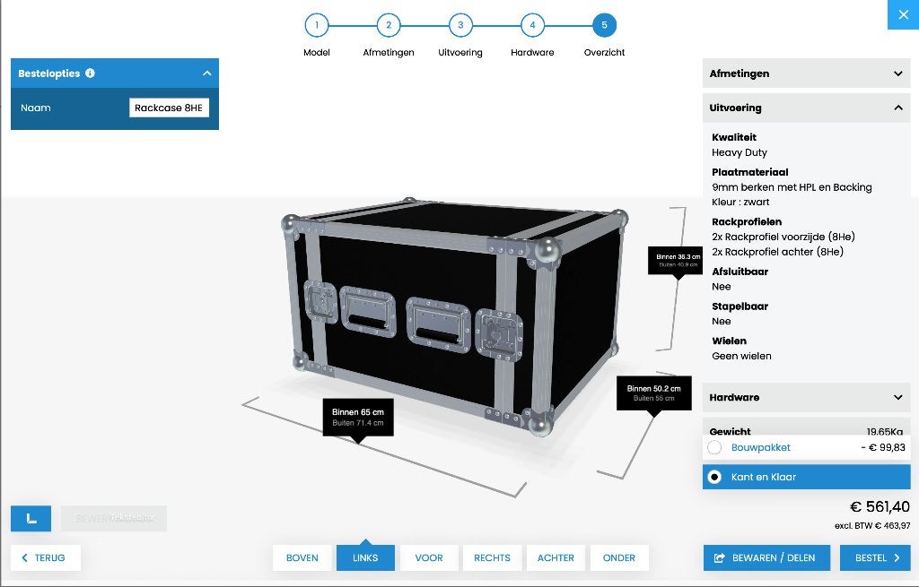 2x Penn Elcom HD Flightcase 19" 8HE, Muziek en Instrumenten, Behuizingen en Koffers, Ophalen, Nieuw, Overige instrumenten, Flightcase
