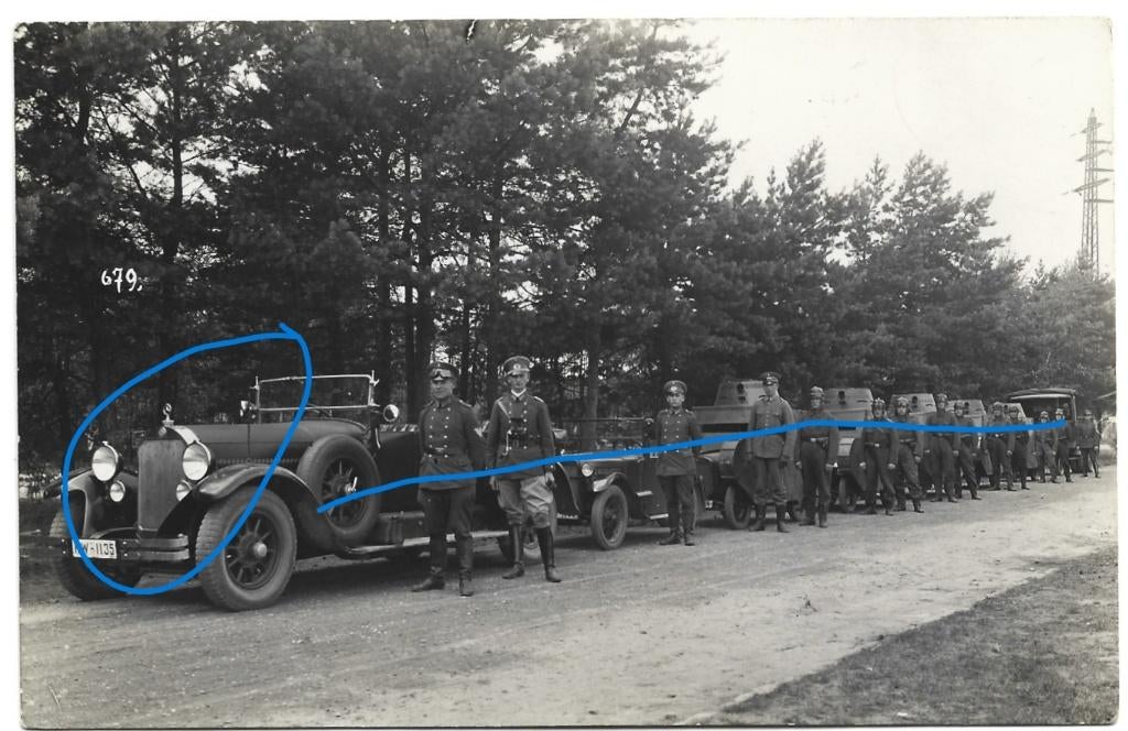 Mercedes Benz kolonne pantserwagen Reichswehr, Verzamelen, Ophalen of Verzenden, Landmacht, Duitsland, Foto of Poster