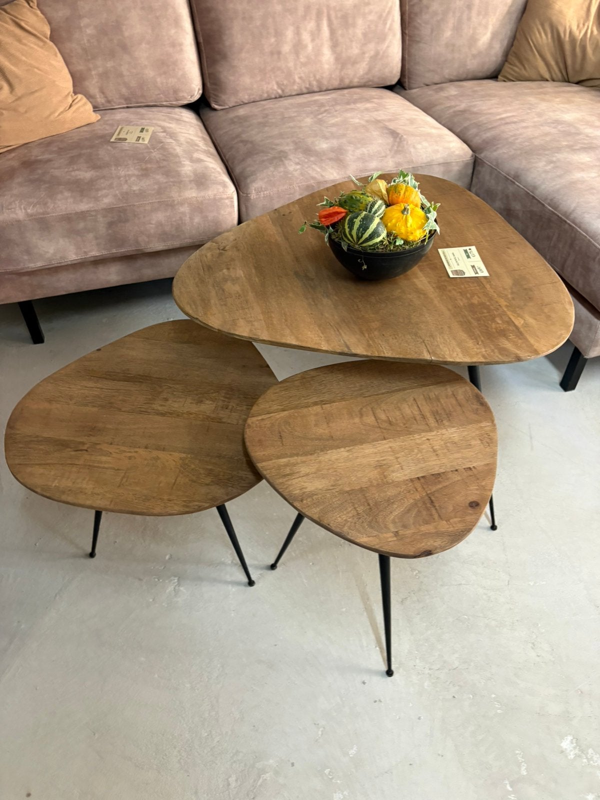 Salontafelset Nara – 3 tafels voor €175!, Ophalen of Verzenden, Nieuw, Rechthoekig, 50 tot 100 cm