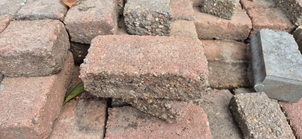 Klinkertjes rood/bont, Ophalen, Gebruikt, Klinkers, Minder dan 5 m²