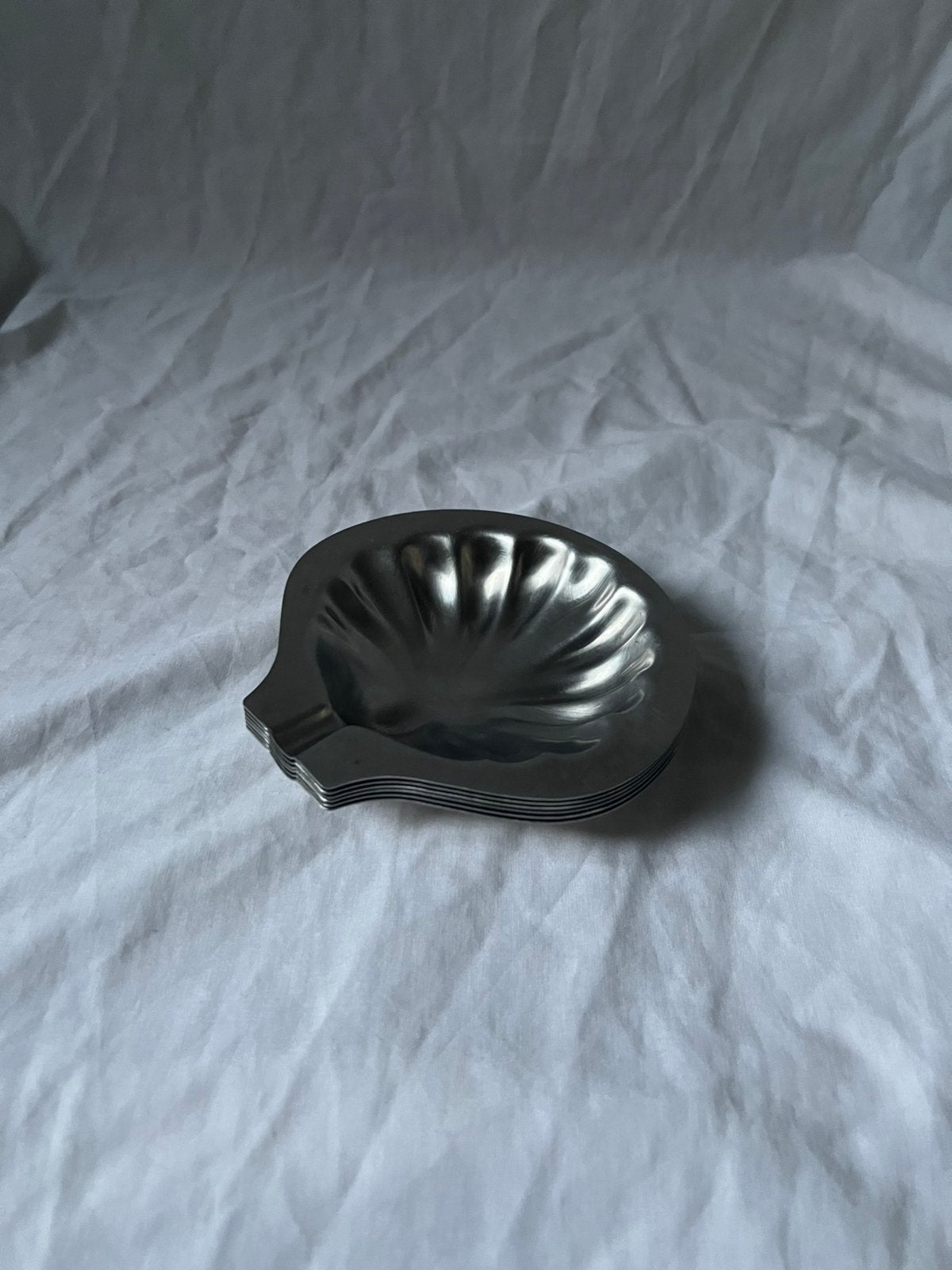 Vintage RVS Franse Saint-Jacques inox schaaltjes, Ophalen, Metaal, Vintage, Schaal of Schalen