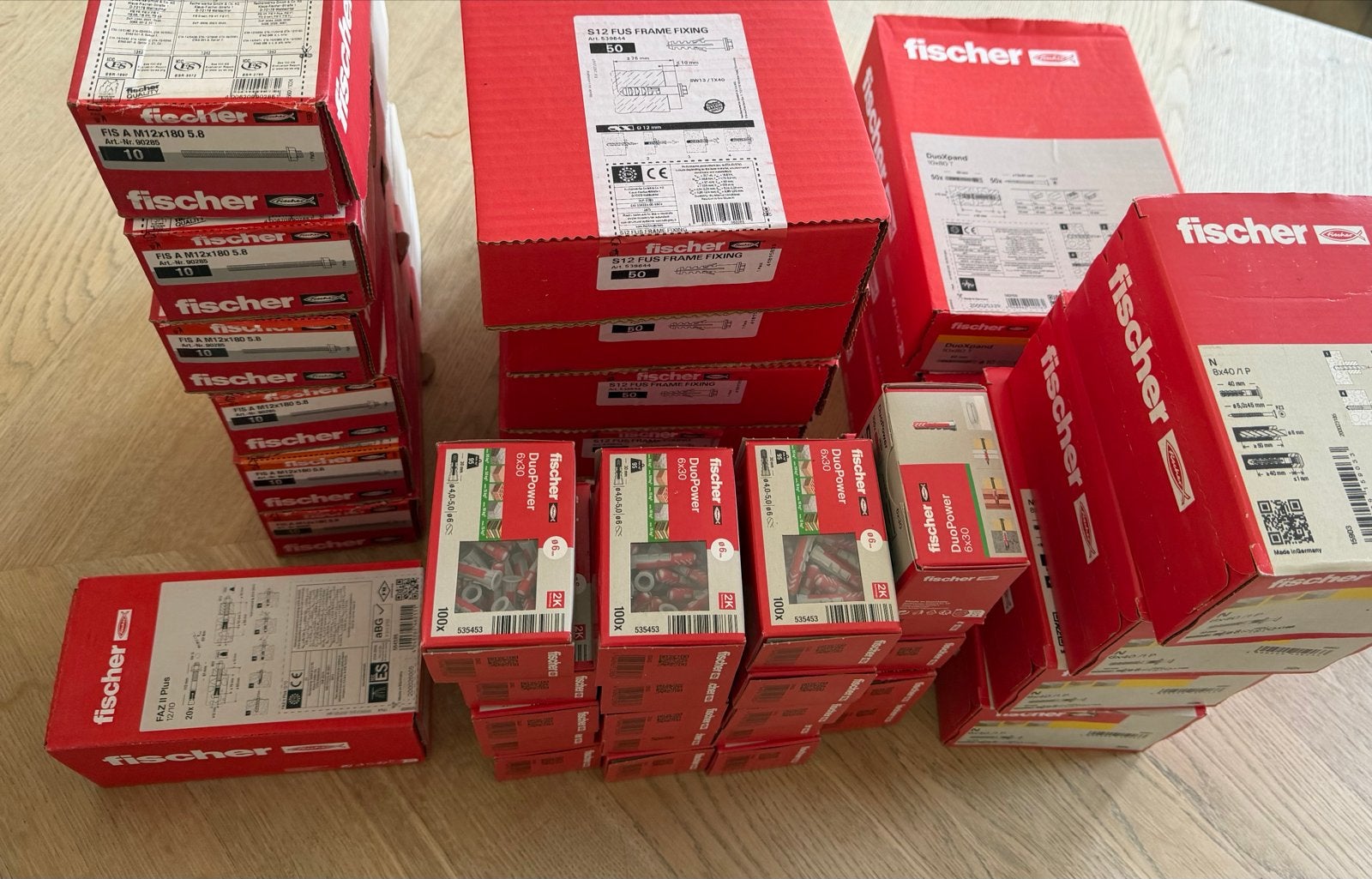 Grote partij Fischer pluggen, schroeven en ankers, Ophalen, Nieuw, 250 mm of meer, Overige typen