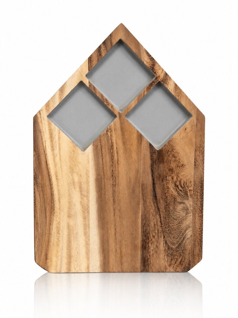 Partij houten serveerplanken met compartimenten, NHP International, Hout, Snij-/serveerplank, Ophalen of Verzenden