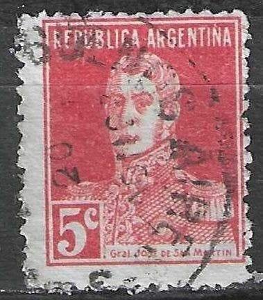 Argentinie 1918/1919 - Yvert 317 - Jose de San Martín (ST), Verzenden, Gestempeld, Noord-Amerika