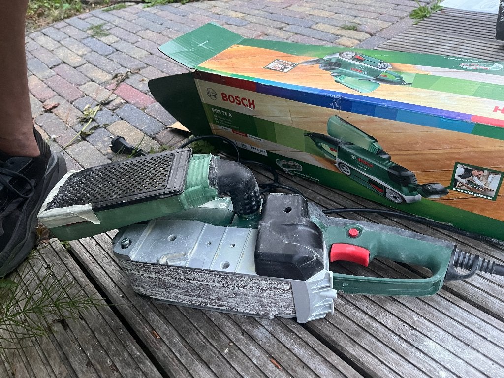 Bosch PBS 75 A  Schuurmachine, Ophalen, Gebruikt, 600 tot 1200 watt, Vlakschuurmachine