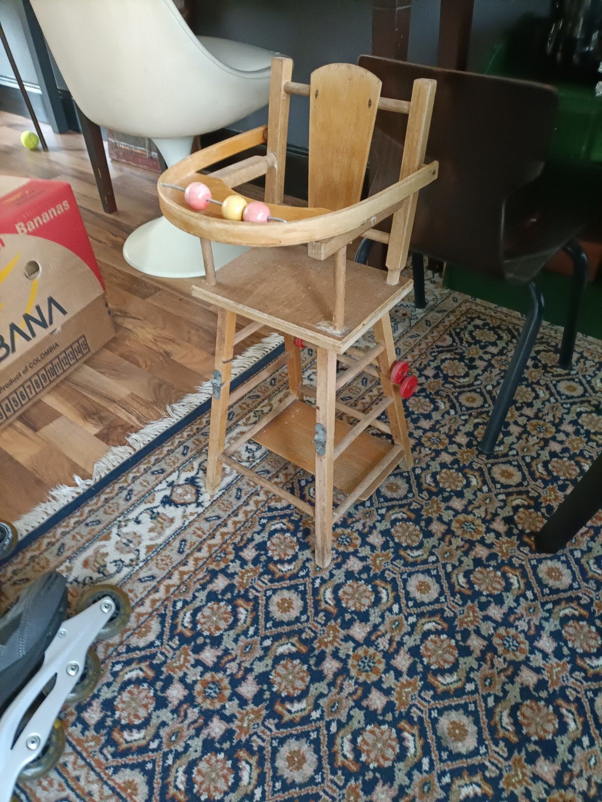 Vintage houten kinderstoel / loopstoel, Ophalen of Verzenden