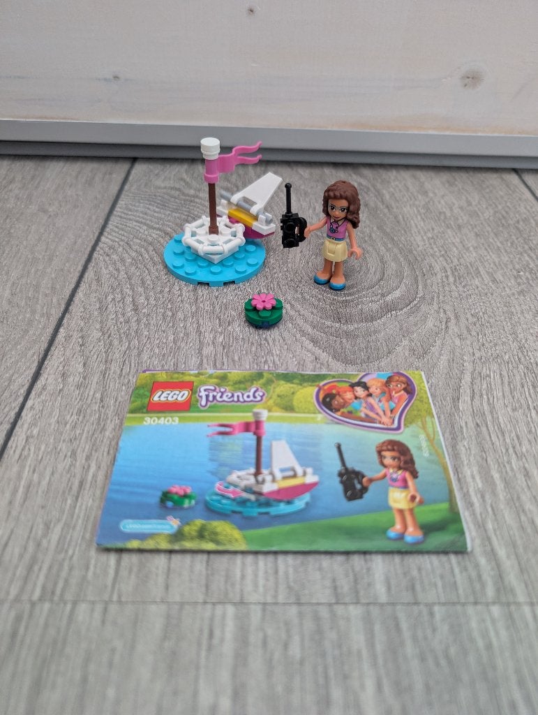 Lego Friends - Olivia met afstand bestuurbare boot - 30403, Gebruikt, Lego, Compleet, Friends