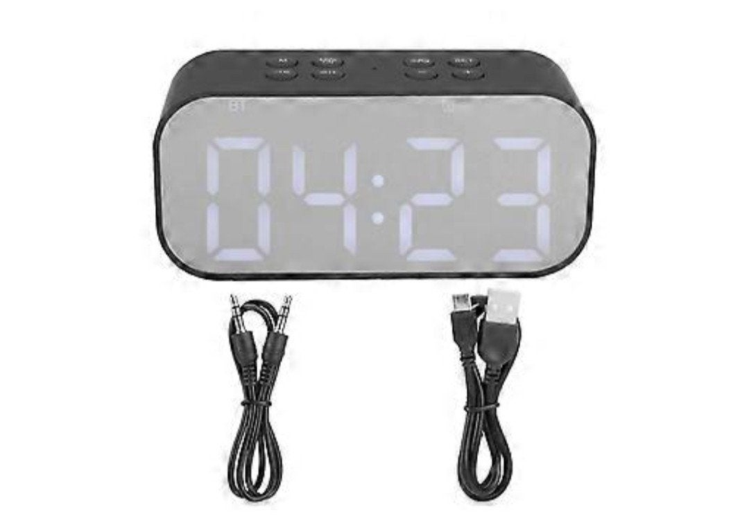 AEC Wekker Luidspreker BT501 - Bluetooth 5.0, FM, AUX, TF, Audio, Tv en Foto, Luidsprekers, Overige merken, Inclusief kabels, Nieuw