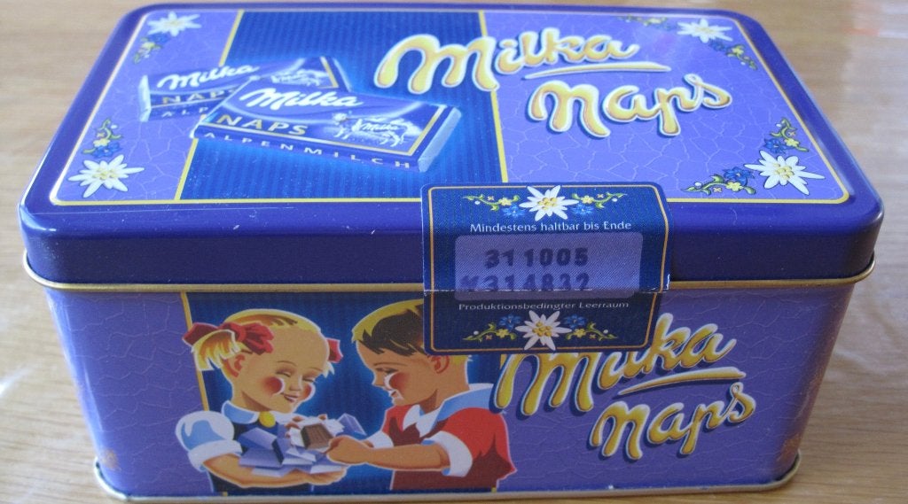 blik van Milka Naps - 2005, Ophalen of Verzenden, Zo goed als nieuw, Koek(jes), Overige merken