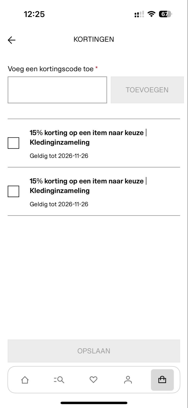 4x H&M 15% korting vouchers, Drie personen of meer, Kortingsbon