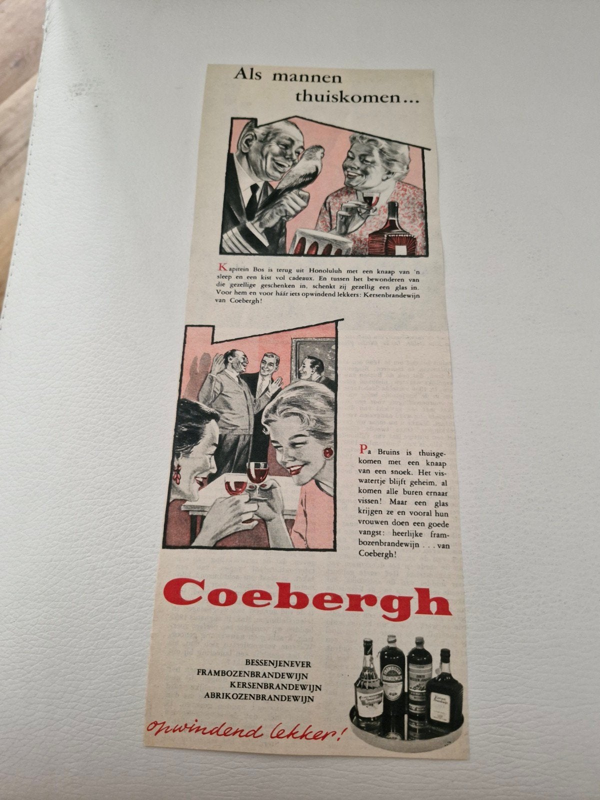 Vintage Coebergh Reclamefolder - Zeldzaam en Decoratief, Ophalen of Verzenden, Gebruikt, Reclamebord