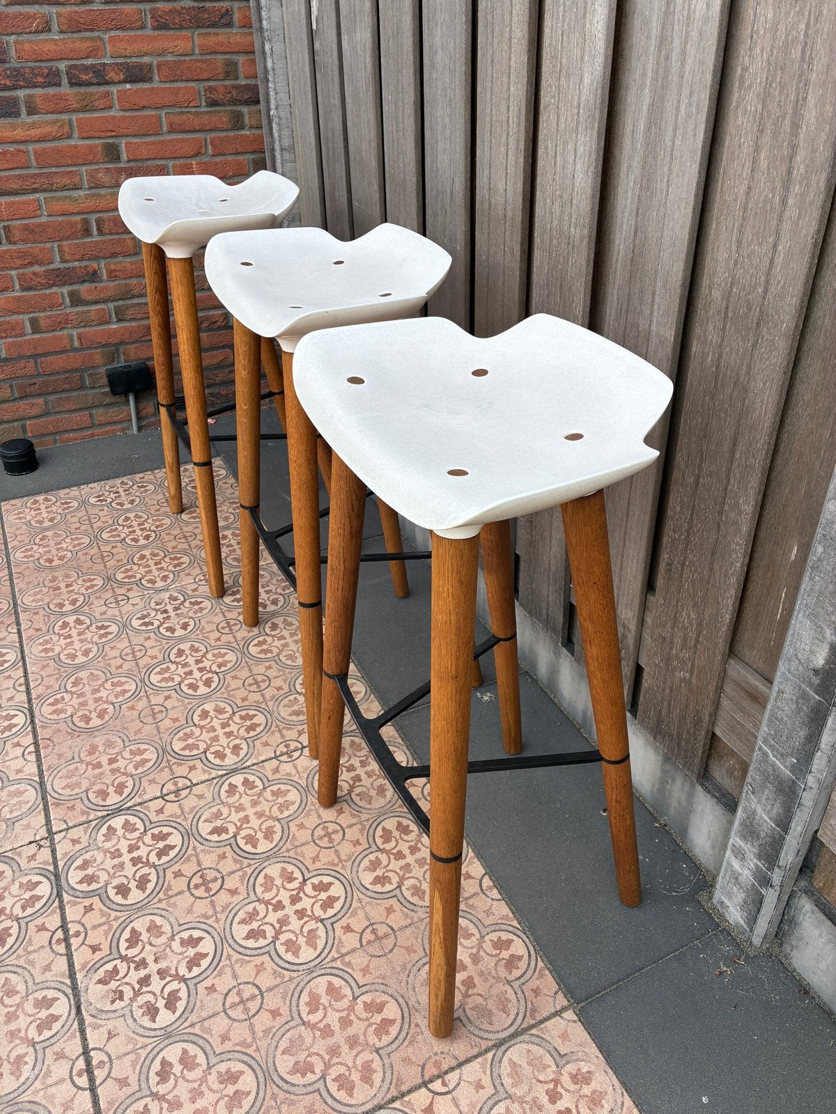 3stuks  Statafelstoelen stoelen, Huis en Inrichting, Barkrukken, Ophalen, Gebruikt, Met voetsteun, 60 tot 90 cm