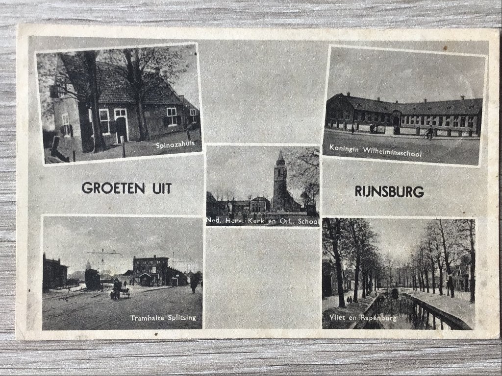Rijnsburg Groeten uit 5 Luik 1948, Verzenden, 1940 tot 1960, Gelopen, Zuid-Holland