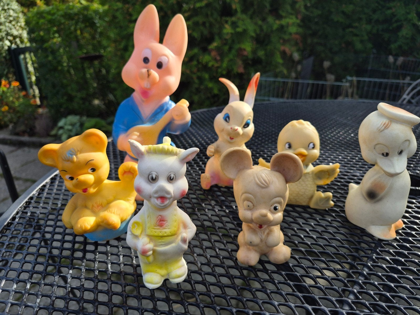 7 Vintage Rubberen Plastic Knuffels - Italiaans & Nederlands, Verzamelen, Verzenden, Gebruikt