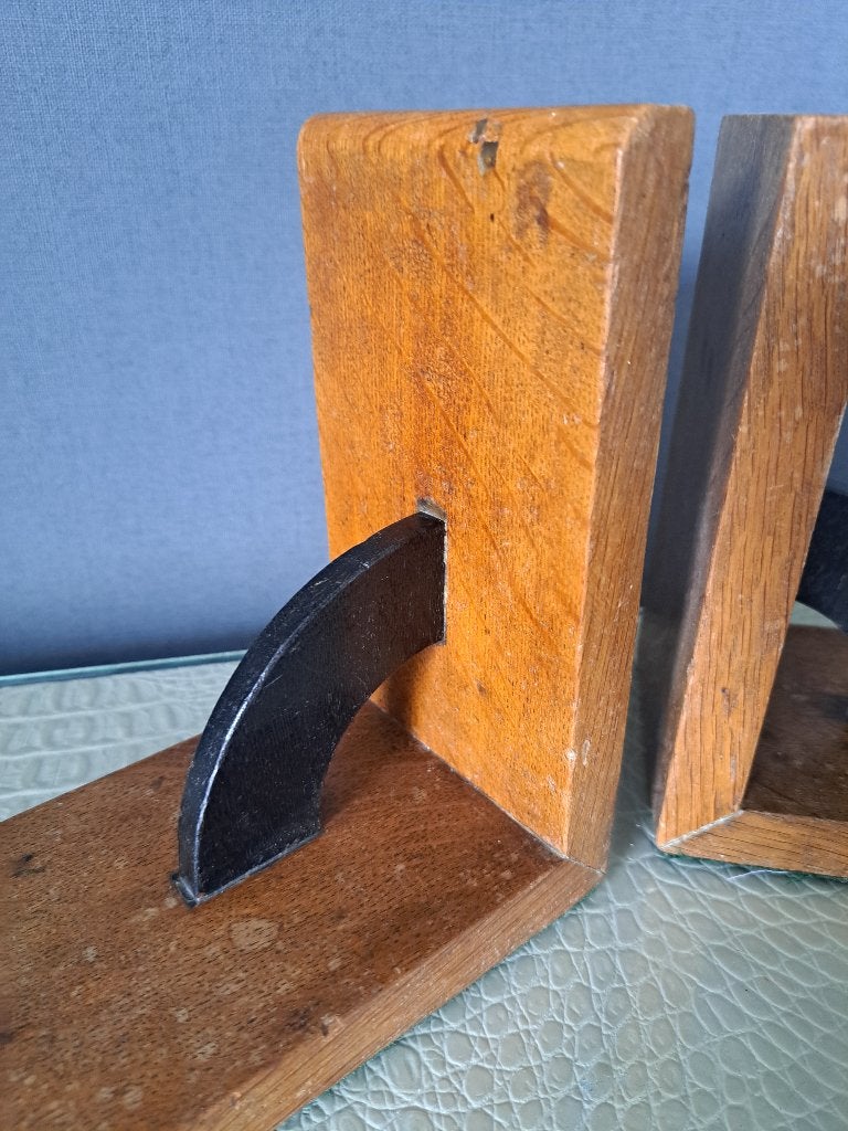 Twee vintage boekensteunen in Art Deco stijl, Ophalen of Verzenden, Gebruikt