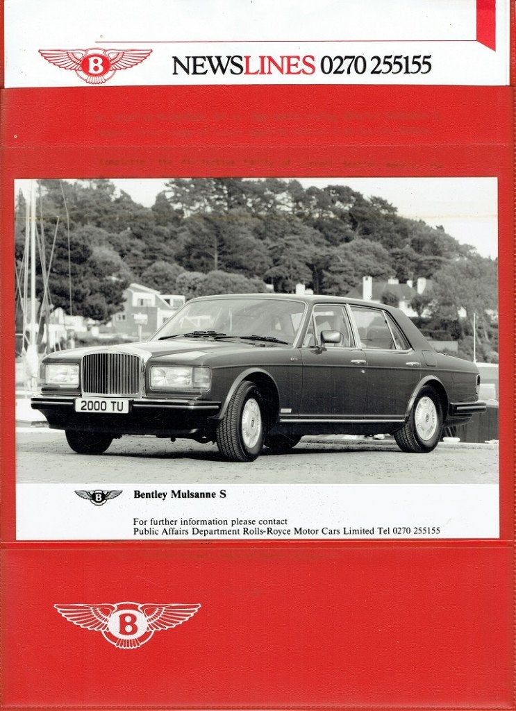 Persmap Bentley Mulsanne S (1987), Verzenden, Gelezen, Overige merken