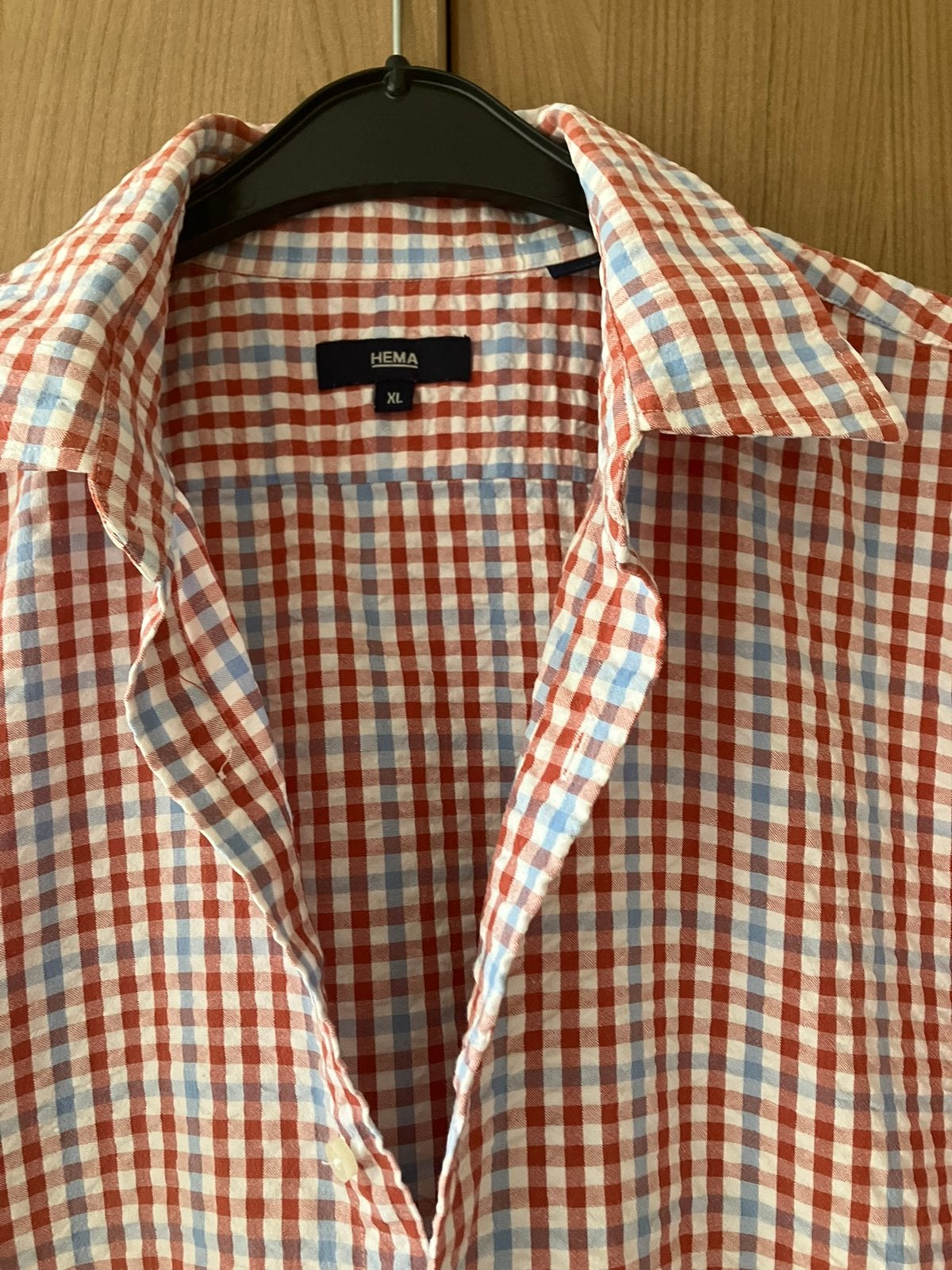 Overhemd mt. XL.     Hema., Verzenden, Zo goed als nieuw, Blauw, Halswijdte 43/44 (XL)