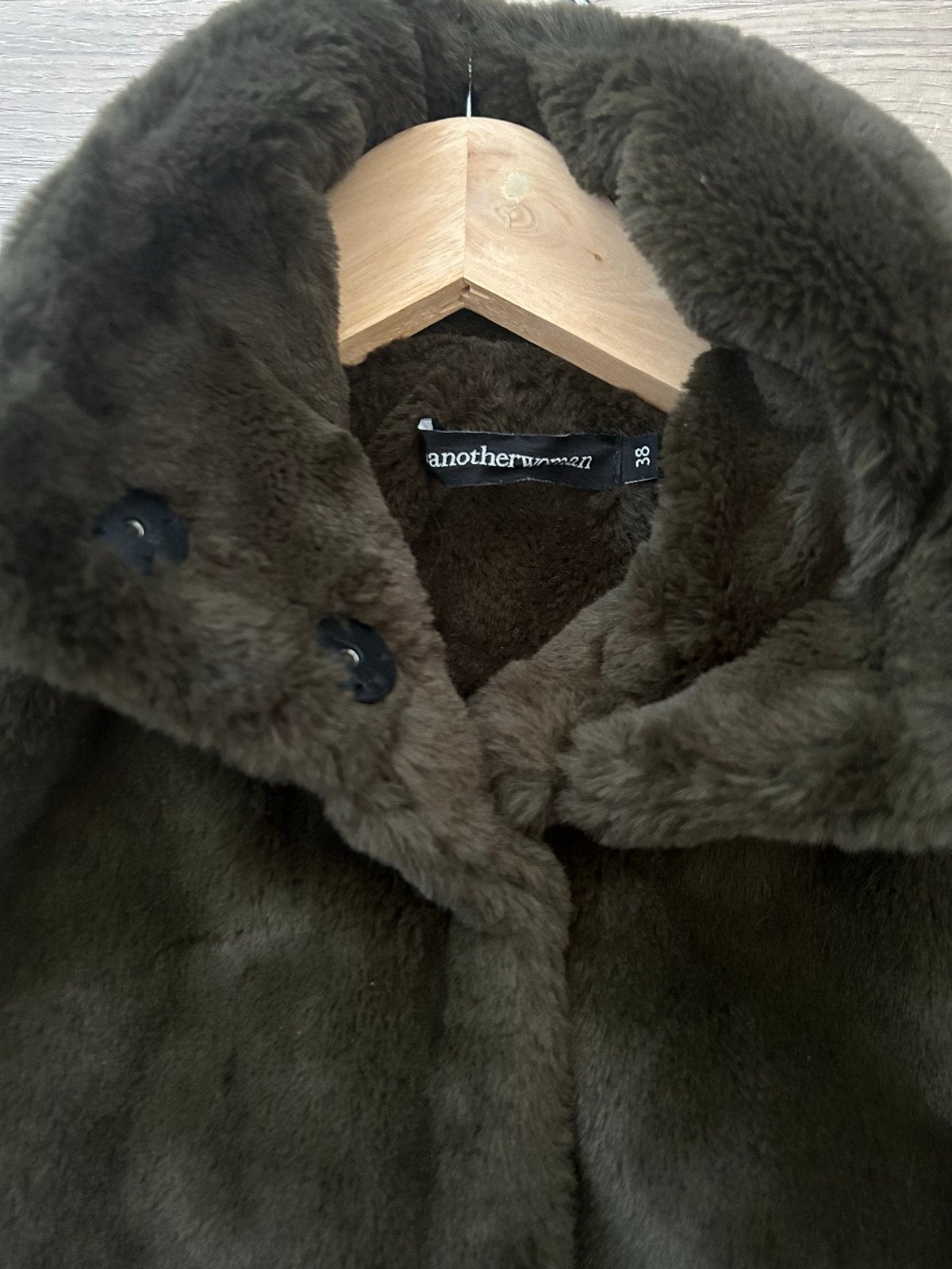 Anotherwoman faux fur jas maat 38, Ophalen of Verzenden, Zo goed als nieuw, Maat 38/40 (M), Groen