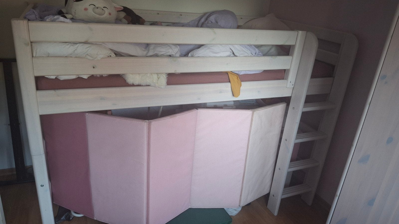 Flexa Classic halfhoogslaper 90x200 met kast, Ophalen, Gebruikt, 90 cm, Eenpersoons