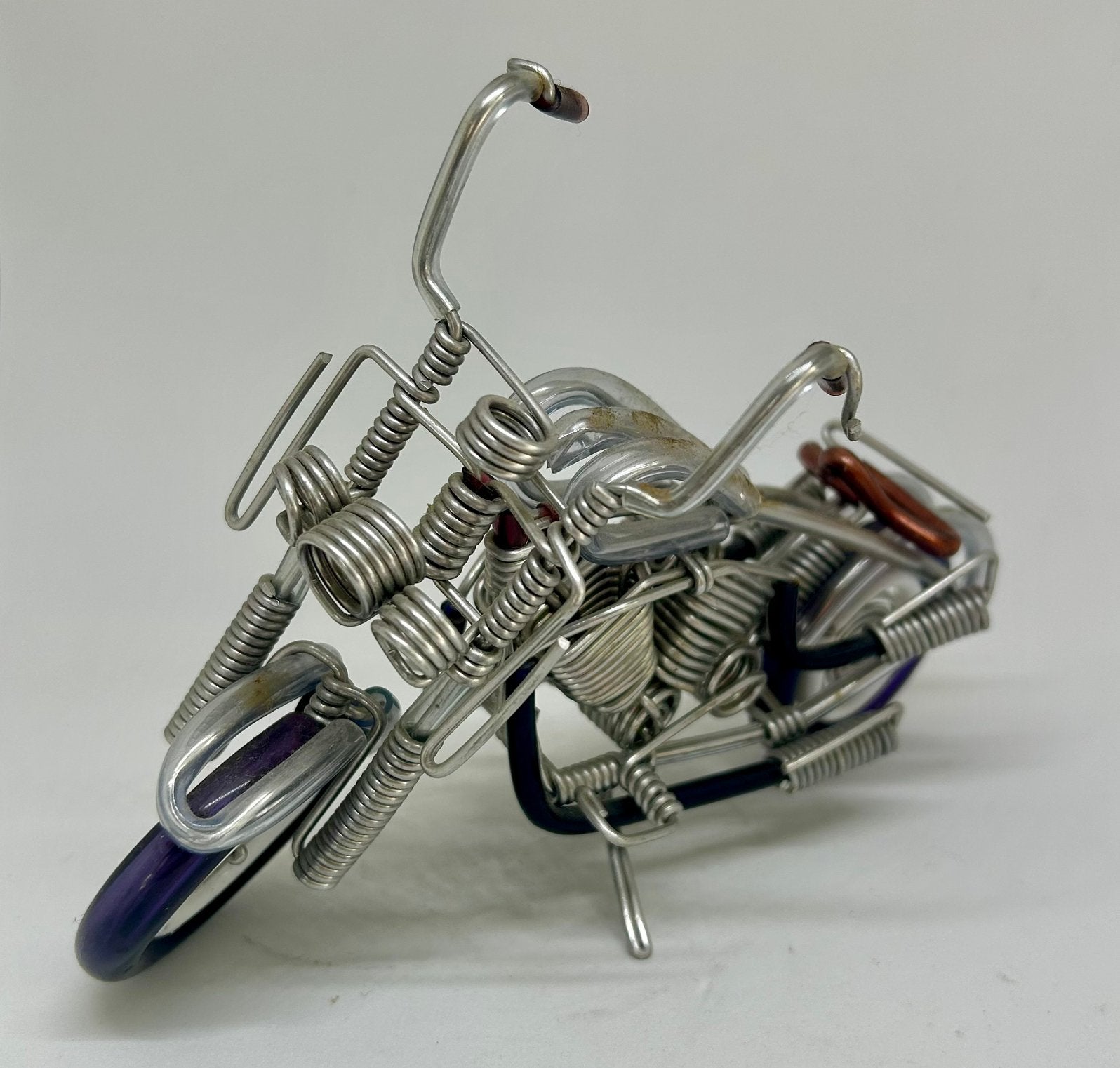 Motor van draad - handgemaakt model - Chopper, Verzamelen, Beelden en Beeldjes, Ophalen of Verzenden, Zo goed als nieuw, Overige typen