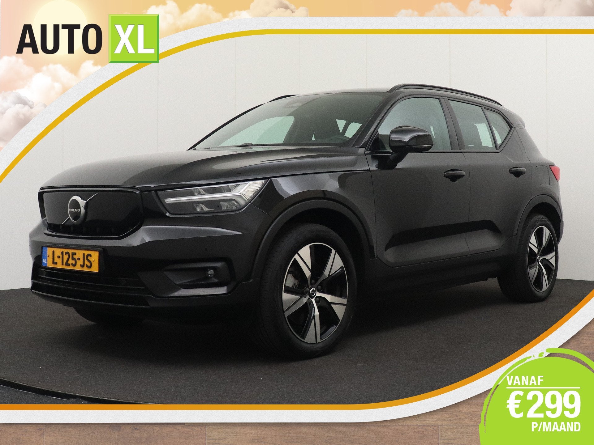 Volvo XC40 Recharge P8 408 PK AWD R-Design Camera Dodehoek A, Auto's, Volvo, Dealer onderhouden, Gebruikt, Zwart, 417 km