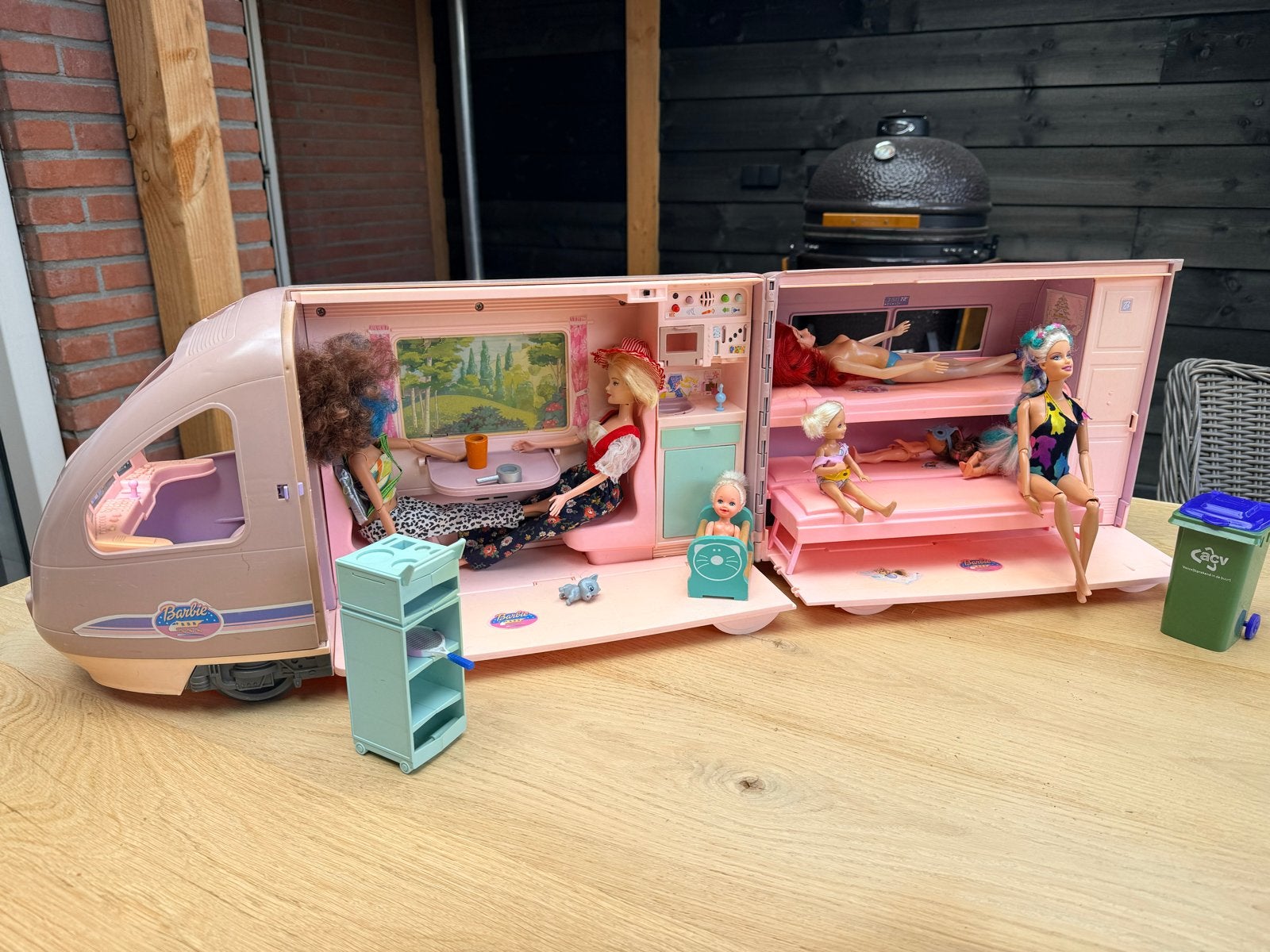 Mattel Barbie travel train vintage camper, Ophalen, Gebruikt, Barbie