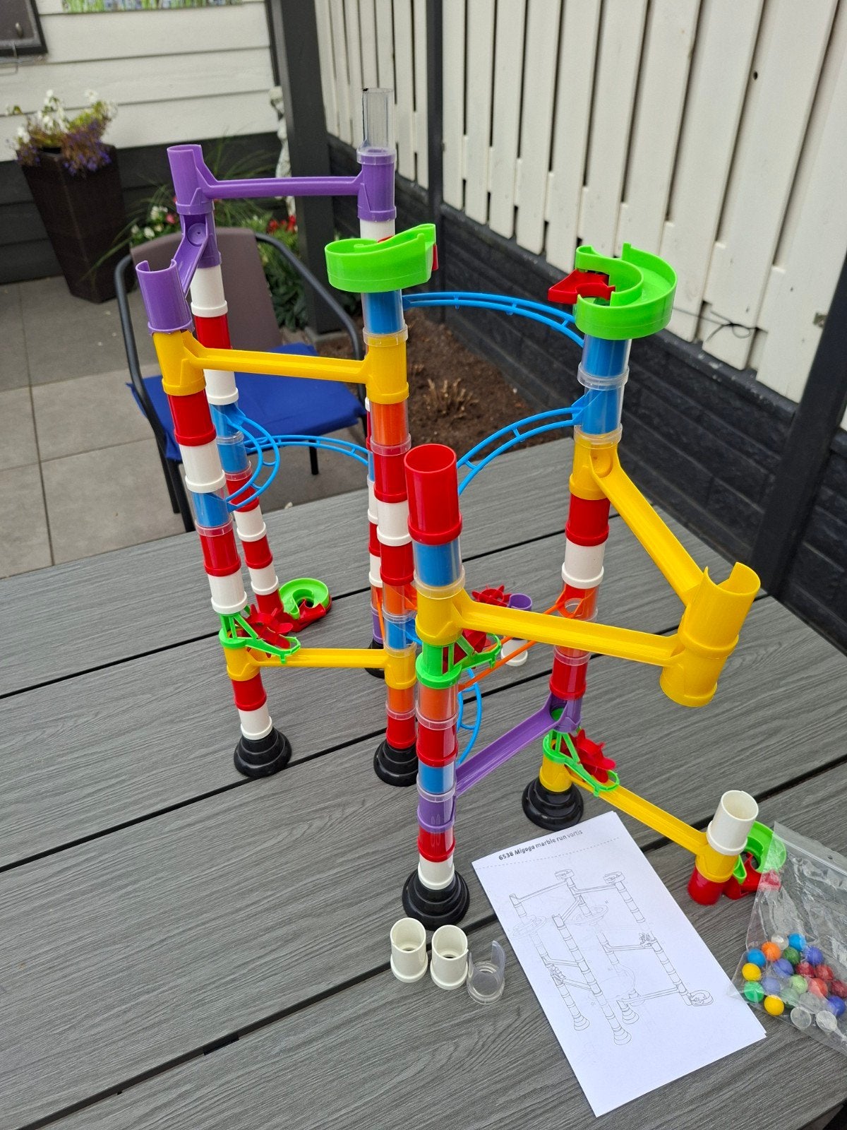 Grote knikkerbaan van quercetti 110 onderdelen incl knikkers, Kinderen en Baby's, Speelgoed | Educatief en Creatief, Ophalen of Verzenden