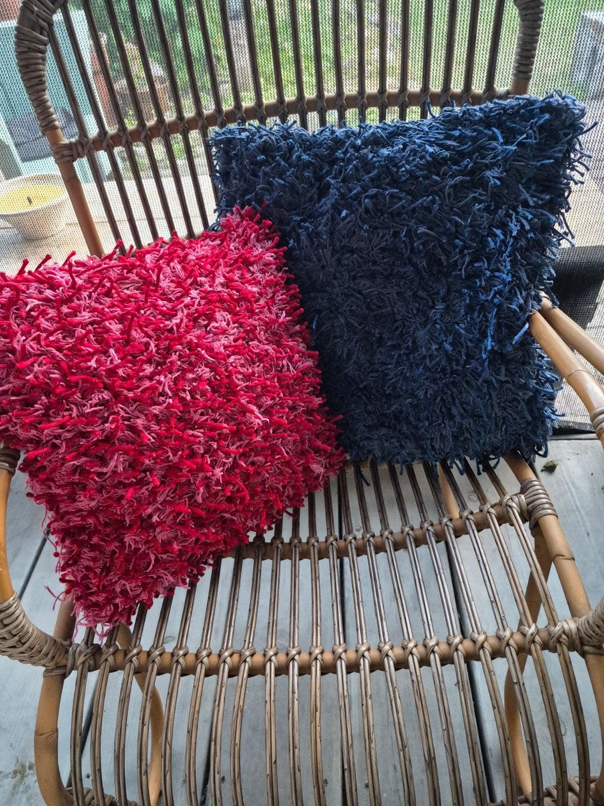 Kussenhoes blauw 45x45 rood 40x40, Ophalen of Verzenden, Zo goed als nieuw, Rood, Vierkant