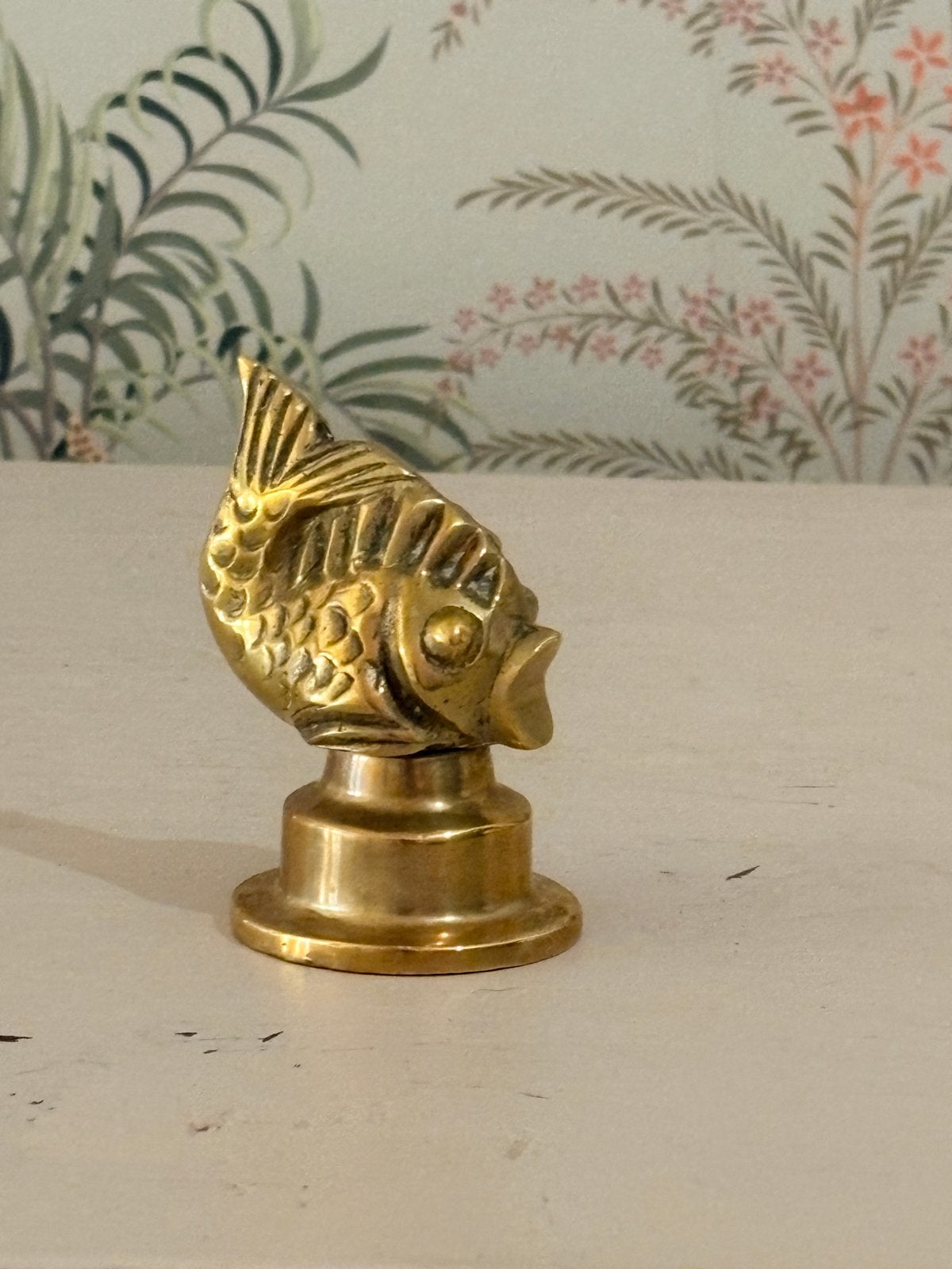 Vintage Massief Messing Vis (8 cm) - Hollywood Regency, Ophalen of Verzenden