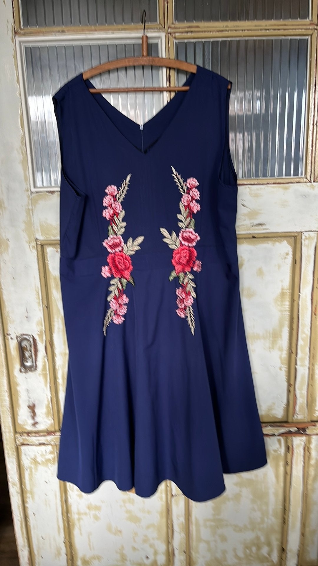 Feestelijke jurk mt 48/50, Ophalen of Verzenden, Zo goed als nieuw, Blauw, Jurk