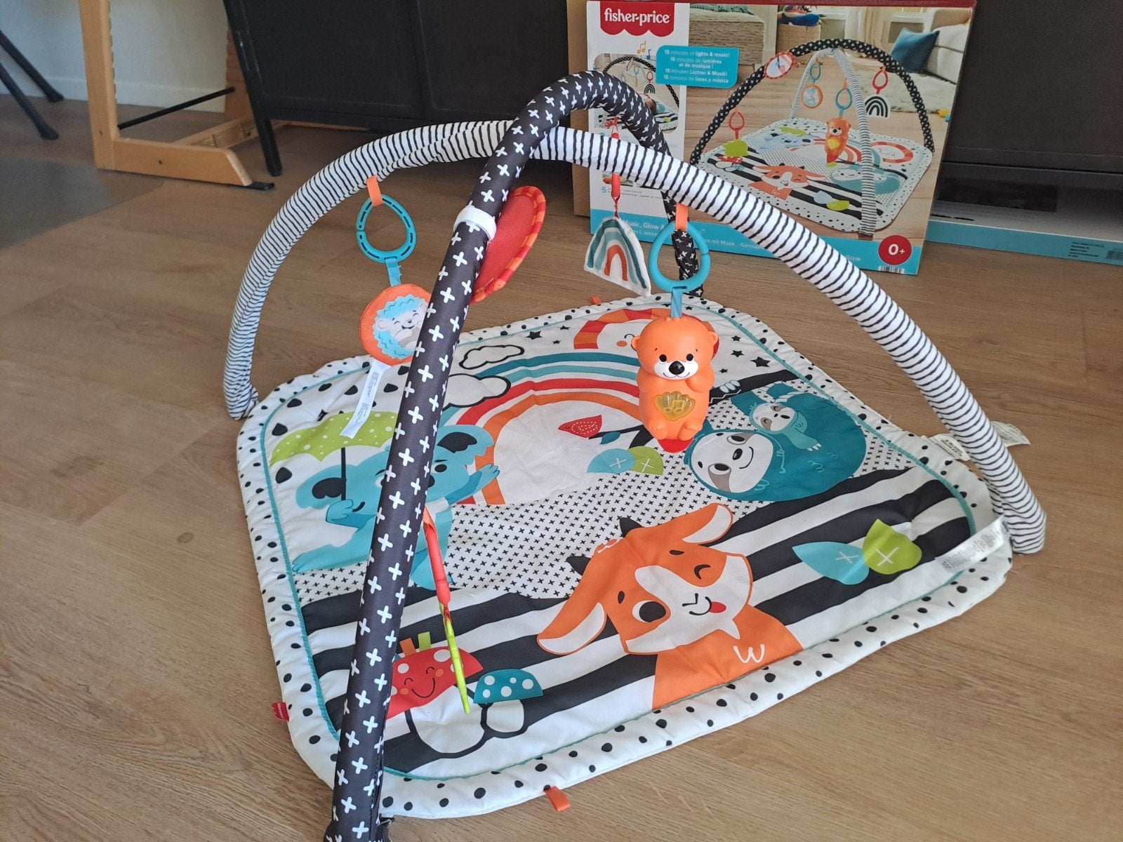 Fisher-Price Babygym 'als nieuw' met doos, Ophalen of Verzenden, Zo goed als nieuw, Babygym, Met licht