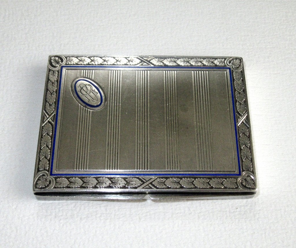 Art Deco Zilveren 900 sigarettendoos van de jaren 30., Antiek en Kunst, Antiek | Goud en Zilver, Ophalen of Verzenden, Zilver