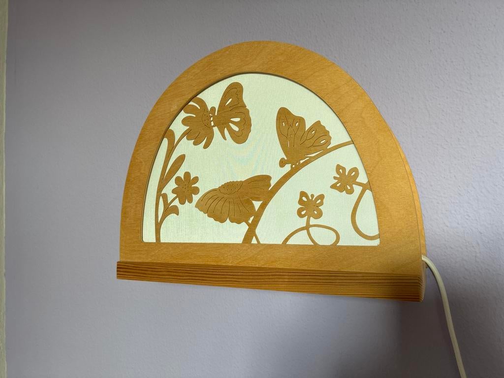 De Noest silhouetlamp bloemen en vlinders, Ophalen of Verzenden, Zo goed als nieuw, Lamp