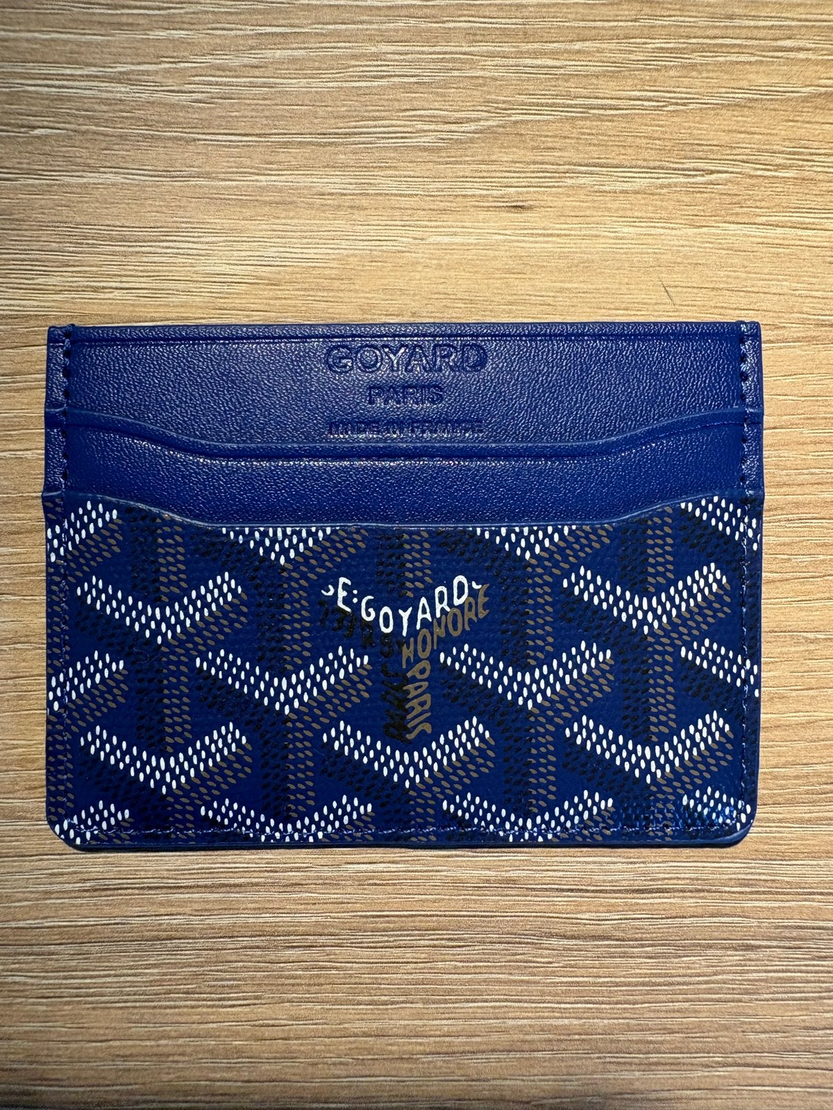 Goyard Saint Sulpice Kaarthouder Blauw, Overige merken, Blauw, Ophalen of Verzenden, Zo goed als nieuw
