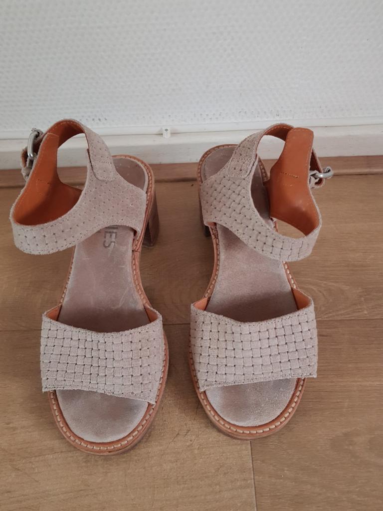 Shabbies Amsterdam laarsjes sandalen 37 zand leder, Kleding | Dames, Schoenen, Shabbies Amsterdam, Beige, Zo goed als nieuw, Sandalen of Muiltjes