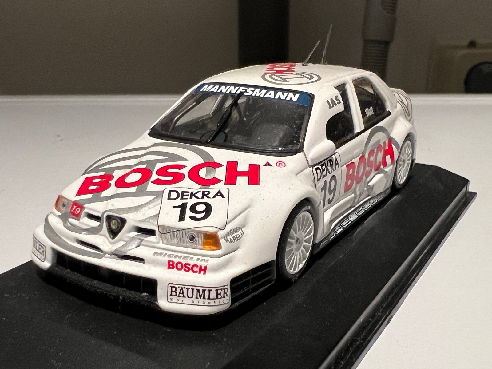 Alfa Romeo 155 V6 TI DTM Bosch #19 schaalmodel, Hobby en Vrije tijd, Ophalen of Verzenden, Gebruikt, Overige typen