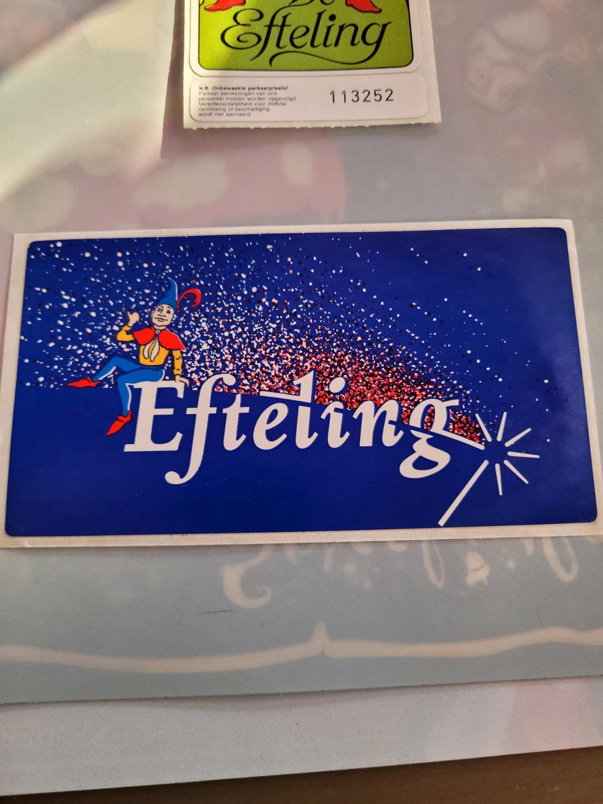Efteling sticker met Pardoes en sterren, Ophalen of Verzenden, Zo goed als nieuw, Overige typen