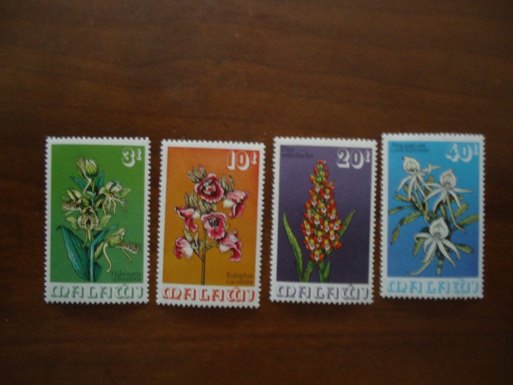 Flora Orchidee Malawi 1975, mi. 246-49 postfris, Ophalen of Verzenden, Postfris, Dier of Natuur