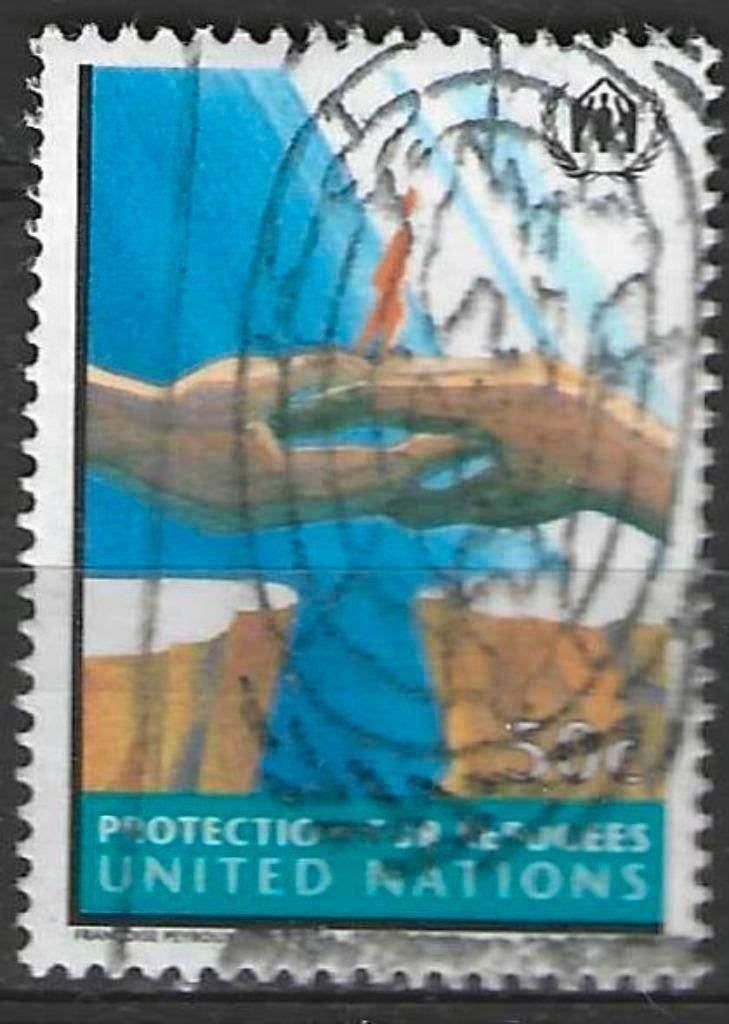 VN-New York 1994 - Yvert 655 - Vluchtelingen (ST), Verzenden, Gestempeld, Noord-Amerika